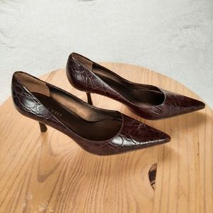 Nine West Alligator print Heels Size 7 1/2